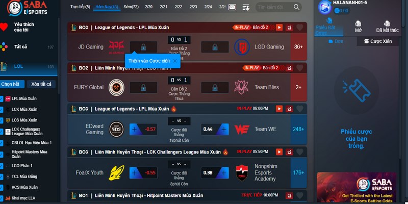 Liên minh huyền thoại đỉnh cao của thể loại ESports Thabet88